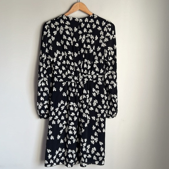 Derek Lam silk Floral Print V-Neck Long Sleeve Mini Dress Size 4 - Picture 9 of 15